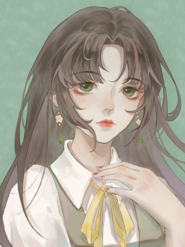 Dressed as a green tea-like female partner o