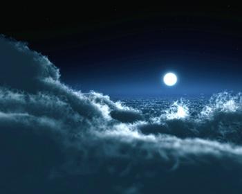 bright moon night white clothes
